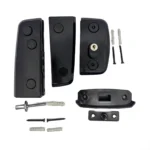 Kit 01 Porta Simples Pivotante Vidro/Alvenaria