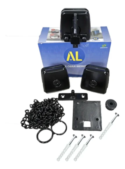 Kit 06 Basculante com Corrente de Ferro Branco
