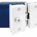 Kit 09 Fechadura para Porta Vidro/Vidro Linha Slim Branco