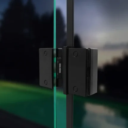 Kit 09 Fechadura para Porta Vidro/Vidro Linha Slim Preto