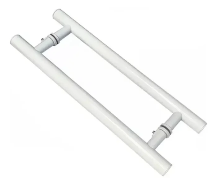 Puxador AL 400 x 300 mm Alumínio Tubular Branco